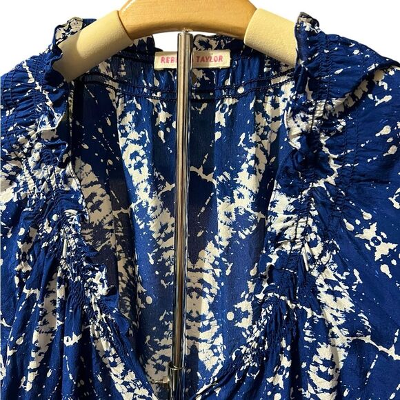 Rebecca Taylor Silk Batik Long Sleeve Blouse - Picture 3 of 9